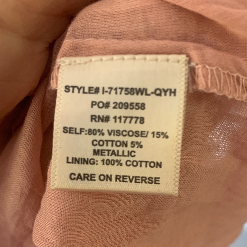 Lovestitch rose pink shimmer dress maxi strappy tie waist size M/L summer boho - Picture 3 of 10